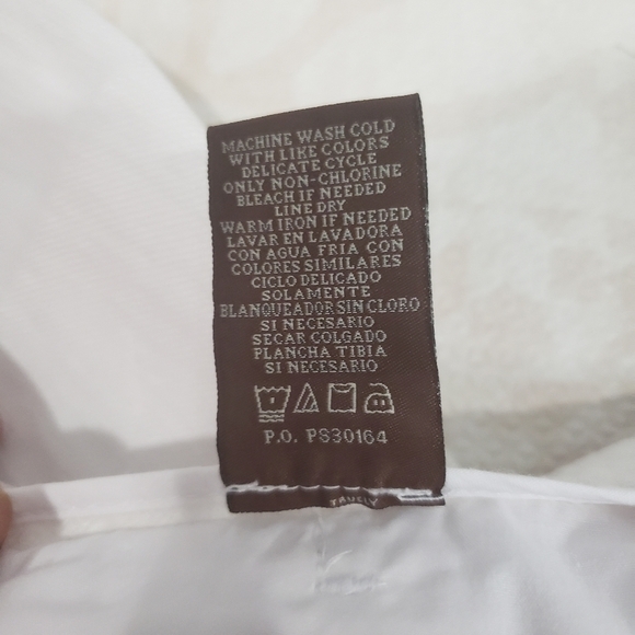 Perry Ellis Linen Blend Women White Cropped Pants Size 32 - Picture 12 of 13